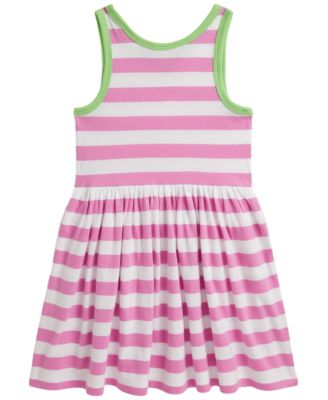 Girls' 2T-6X Striped Cotton Jersey Dress