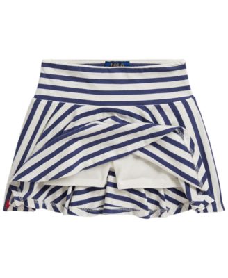 Girls' 2T-6X Striped Stretch Jersey T-Shirt & Skort, 2-Piece Set