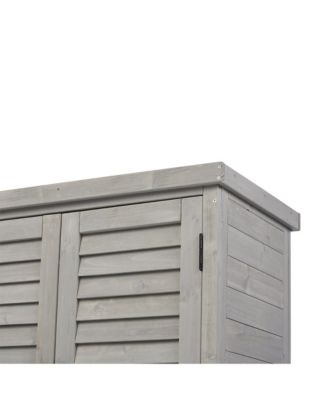 31.5x17x36" Potting Bench with Storage Cabinet and Metal Tabletop