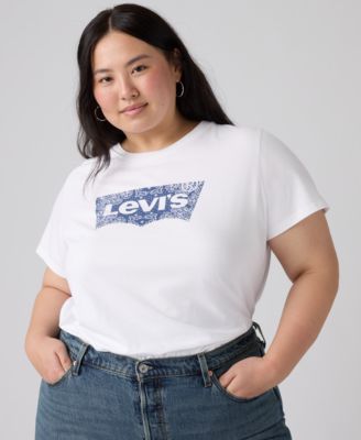 Trendy Plus Size Perfect Logo Cotton T-Shirt
