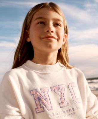Girls' NYC Floral Crewneck Sweatshirt