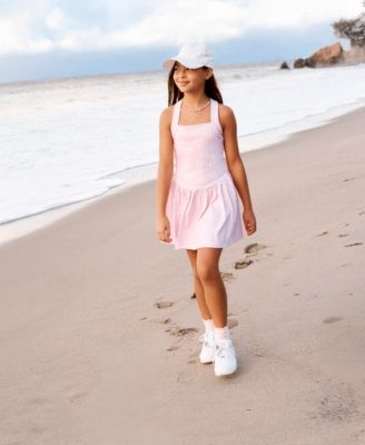 Girls'  YPB Drop Waist Printed Pull-On Mini Dress