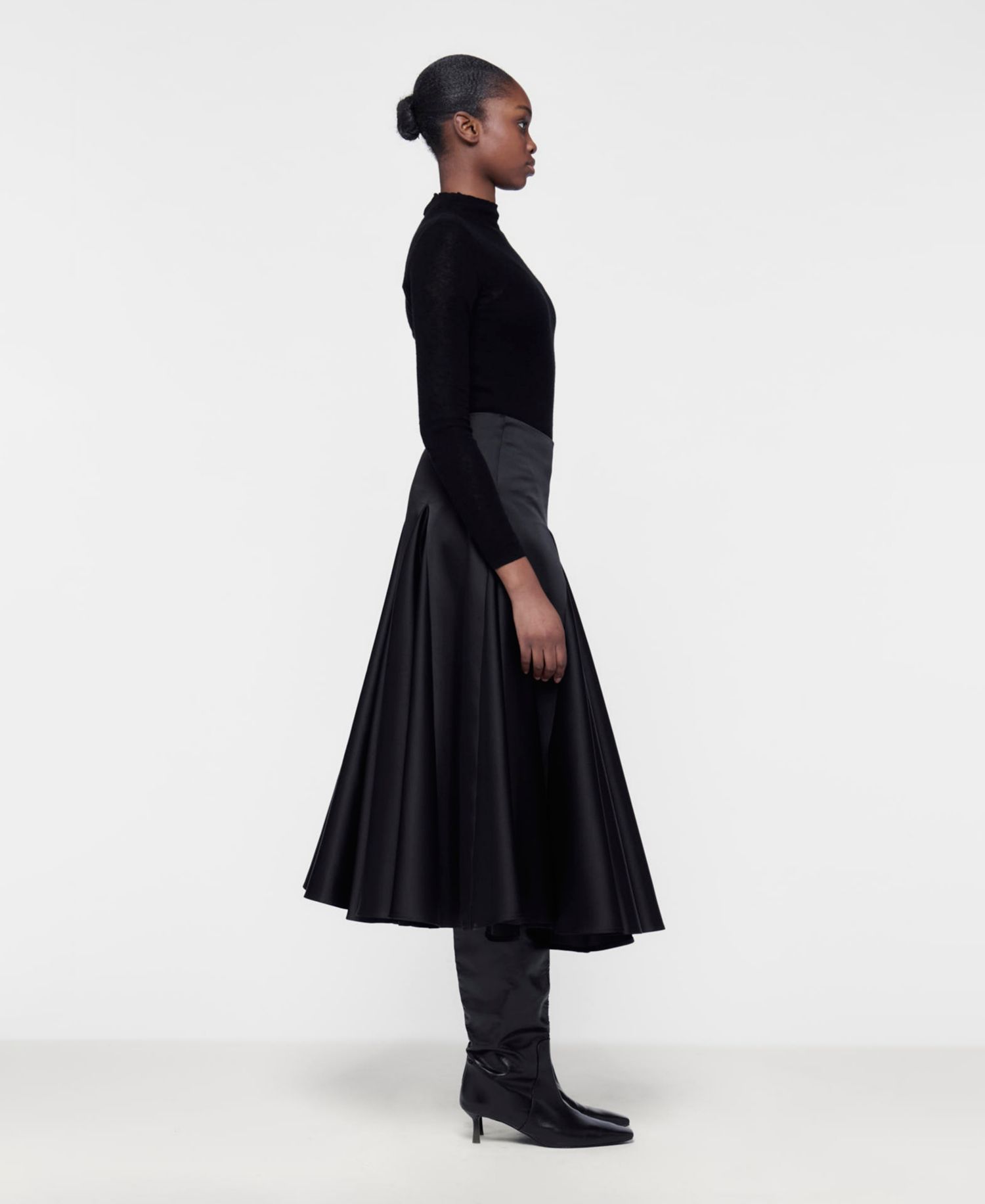 Women's Flared Godet Skirt