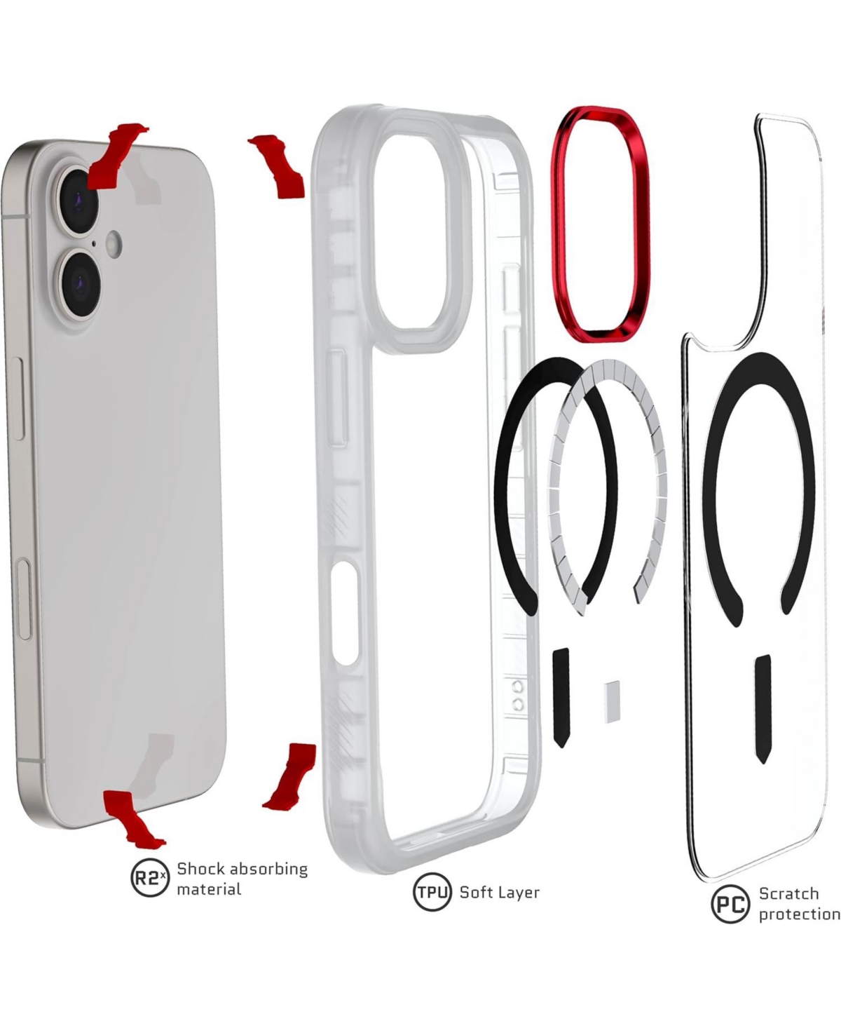 Ghostek iPhone 17 Covert Case, MagSafe Compatible, Non Slip Grip Protection