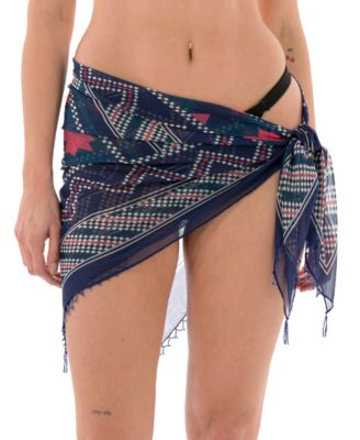 Satin Abstract Square Scarf