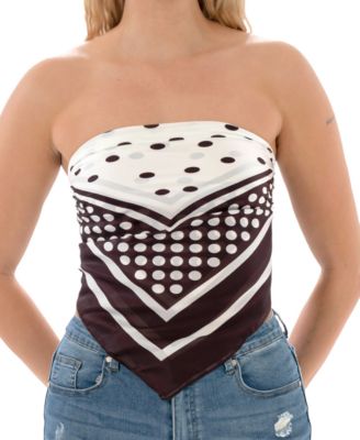 Satin Polka Dot Square Scarf