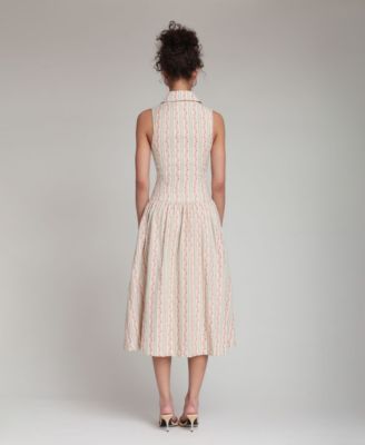 Women's Spread Collar Midi Dress