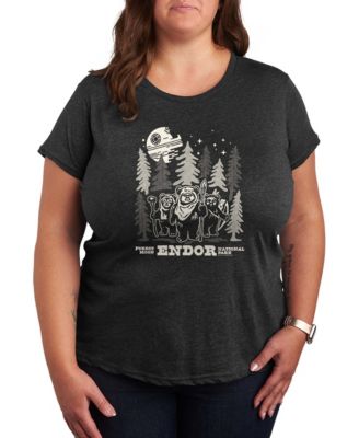 Plus Size Star Wars Endor Wildlife Short-Sleeve Graphic T-Shirt