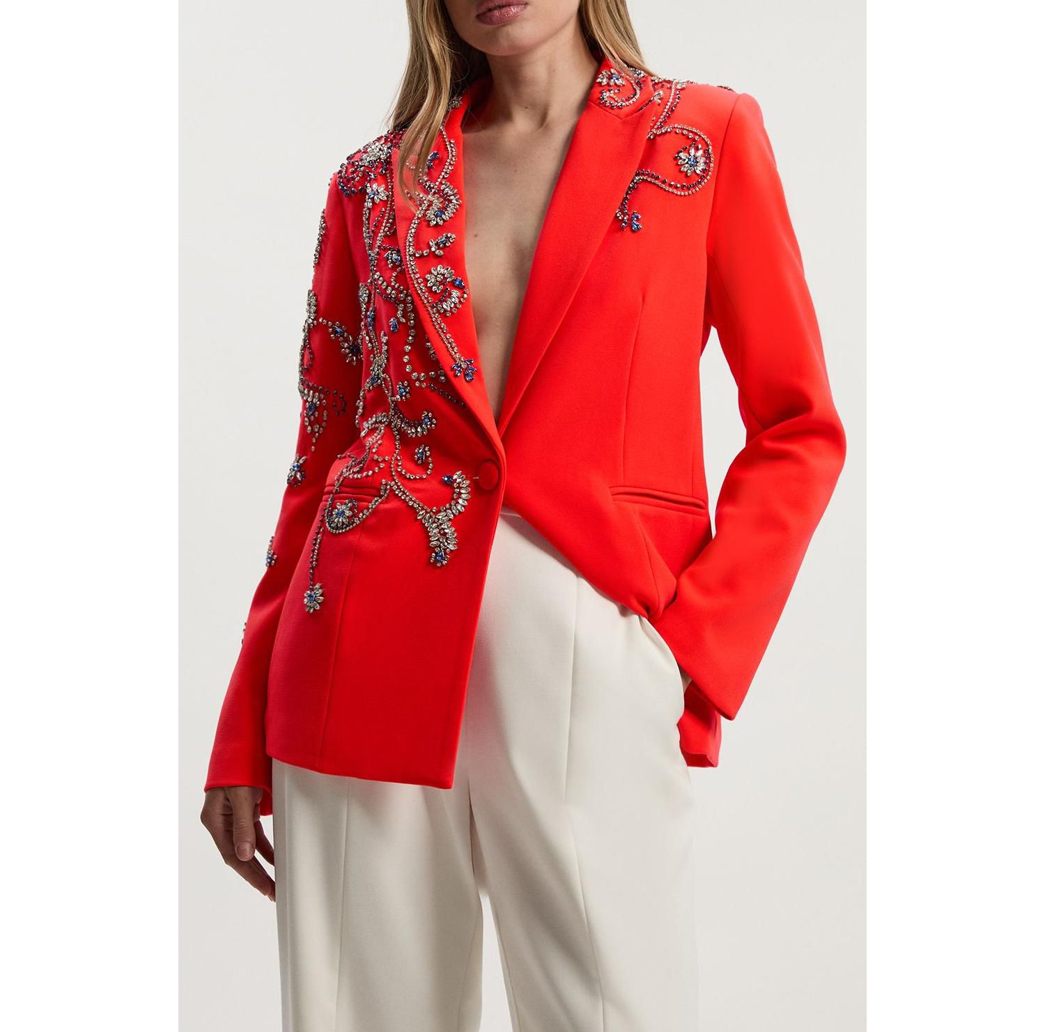 Women's Embellished Single Breasted Blazer