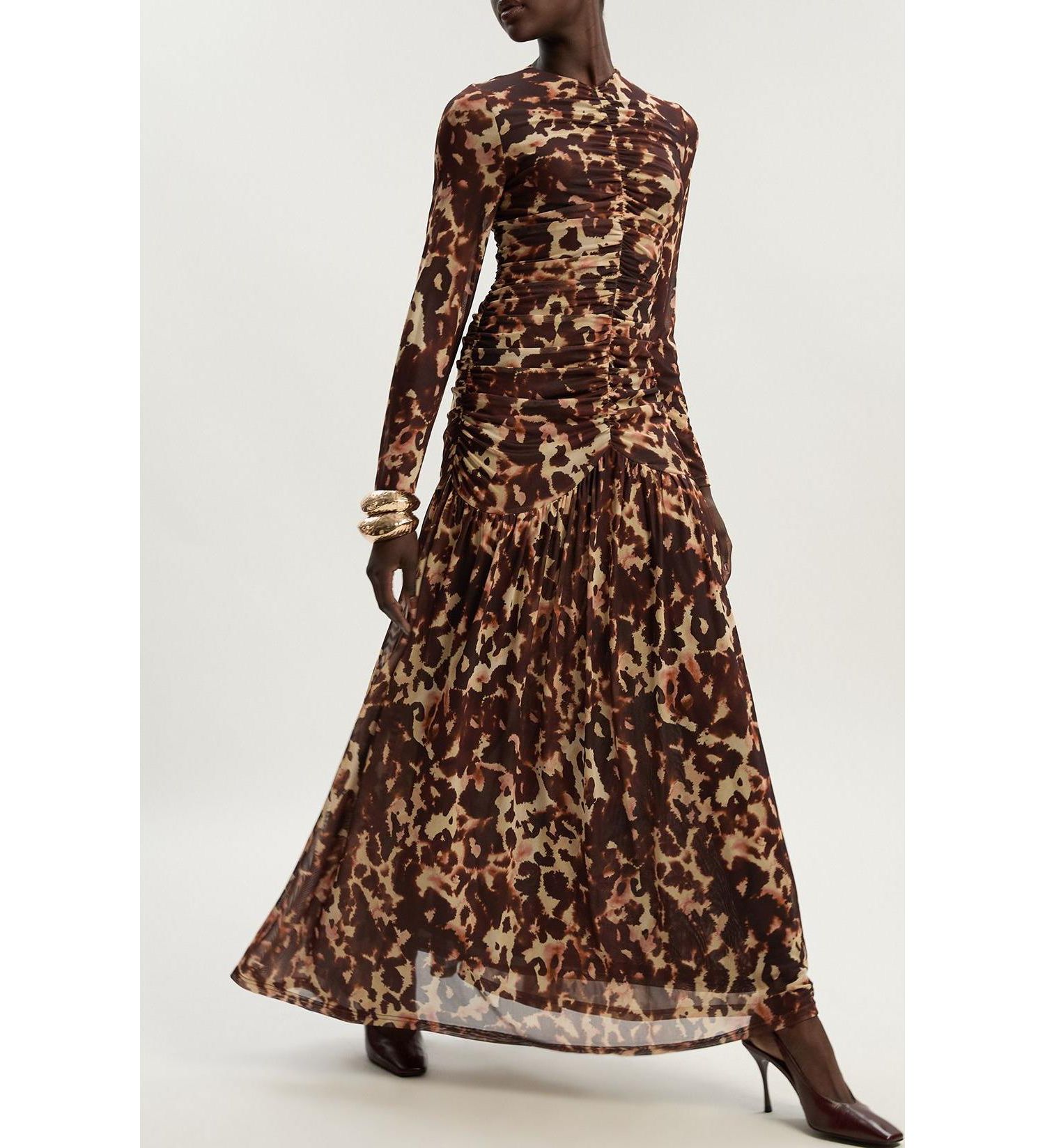 Women's Sculpted Ruched Maxi Dress