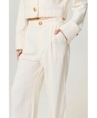 Women's Ruffle Trim Detailed Pants