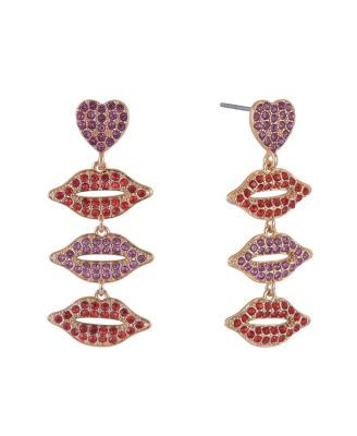 Stone Lip Linear Earrings
