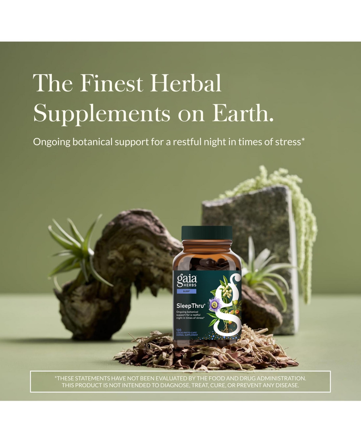 Gaia Herbs SleepThru - Natural Sleep Support Supplement with Organic Ashwagandha Root, Organic Magnolia Bark, Passionflower