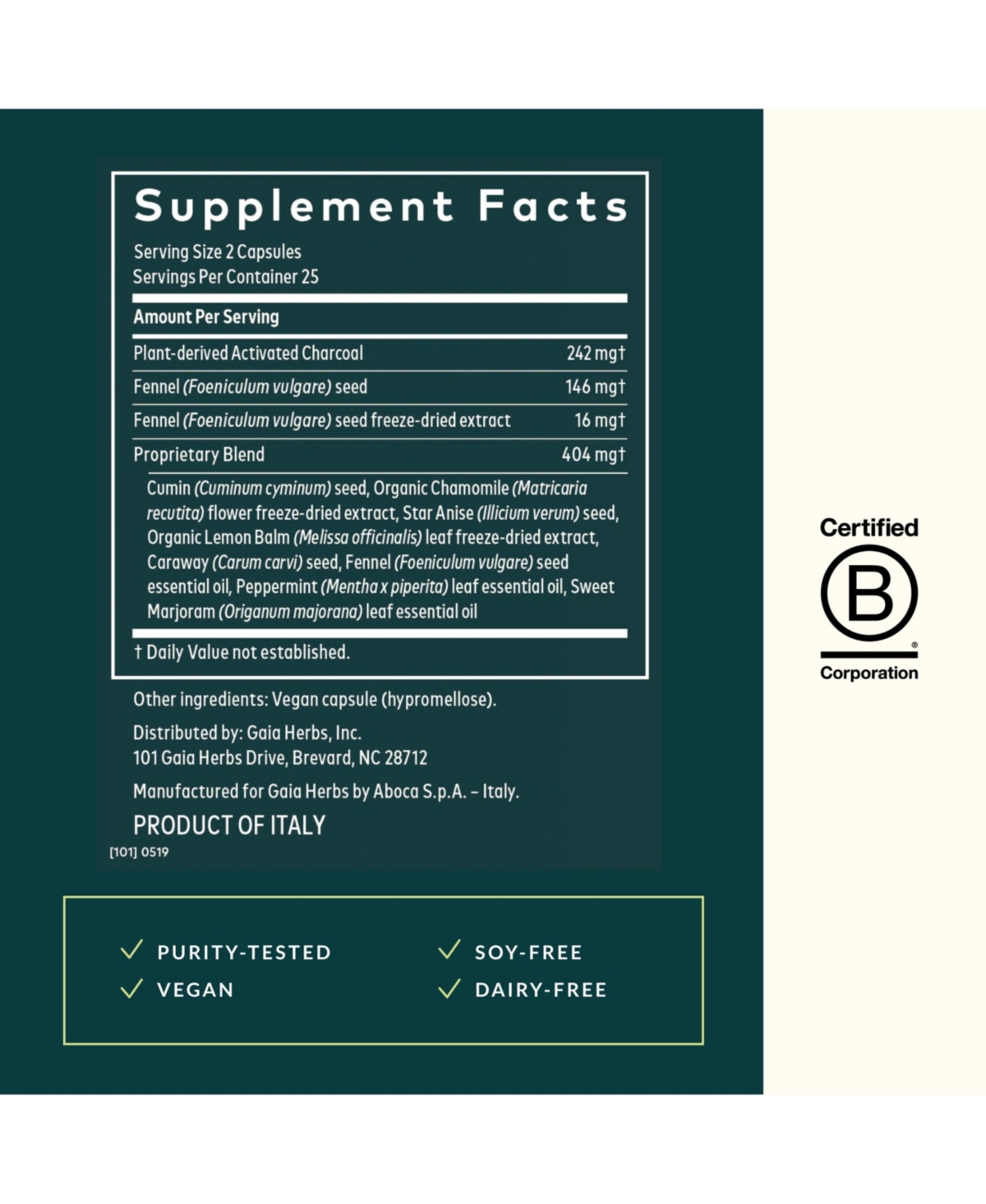 Gaia Herbs Gas & Bloating - Provides Relief from Occasional Gas and Bloating