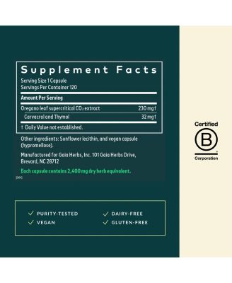 Oil of Oregano - Immune & Antioxidant Support Supplement - Oregano Oil, Carvacrol & Thymol - 120 Liquid Phyto-Caps (120 Servings)