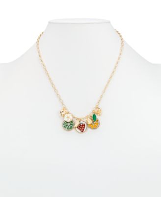 Gold-Tone Plated Single Charm Necklace