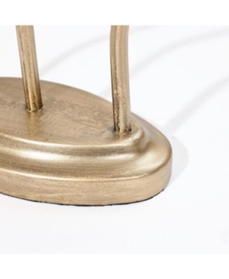 Metal 3-Taper Candle Holder Tabletop Sculpture