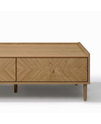 Summer Oak Manufactured Wood 2 Drawer Coffee Table