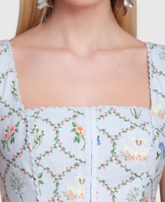 Women's Corset Top Midi Dress