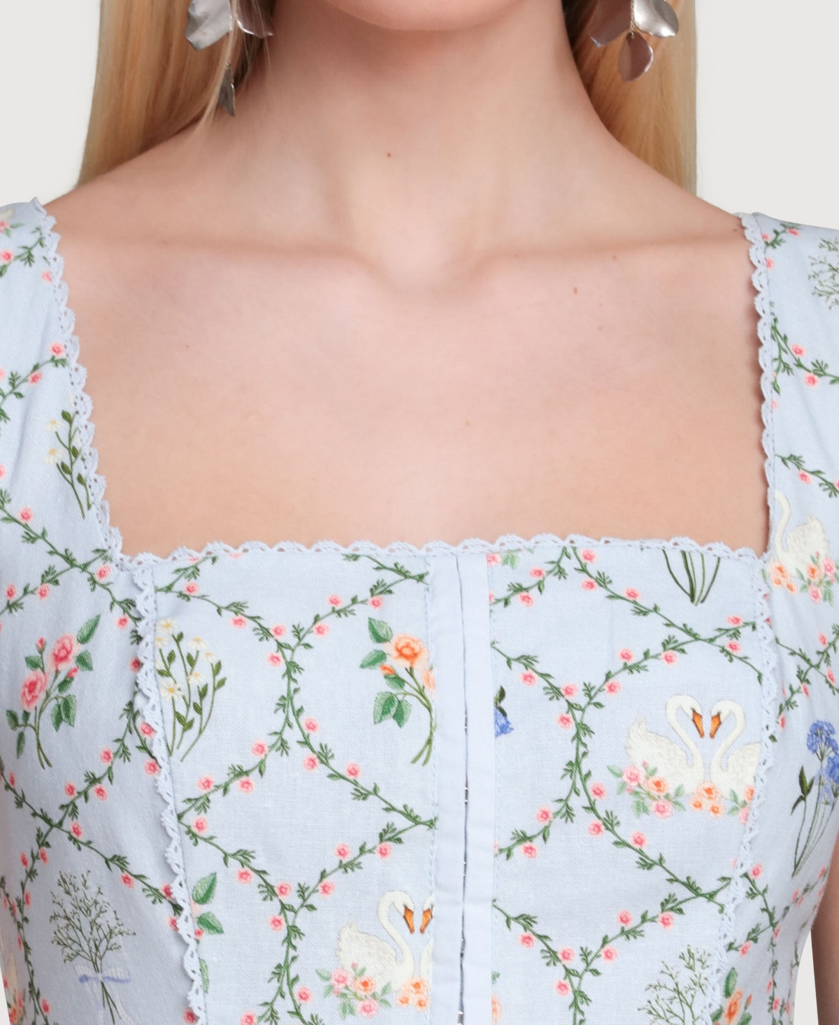 Avec Les Filles Women's Corset Top Midi Dress