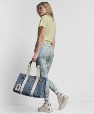 Women's Rhinestone Varsity Logo Relaxed Fit Pull-On T-Shirt