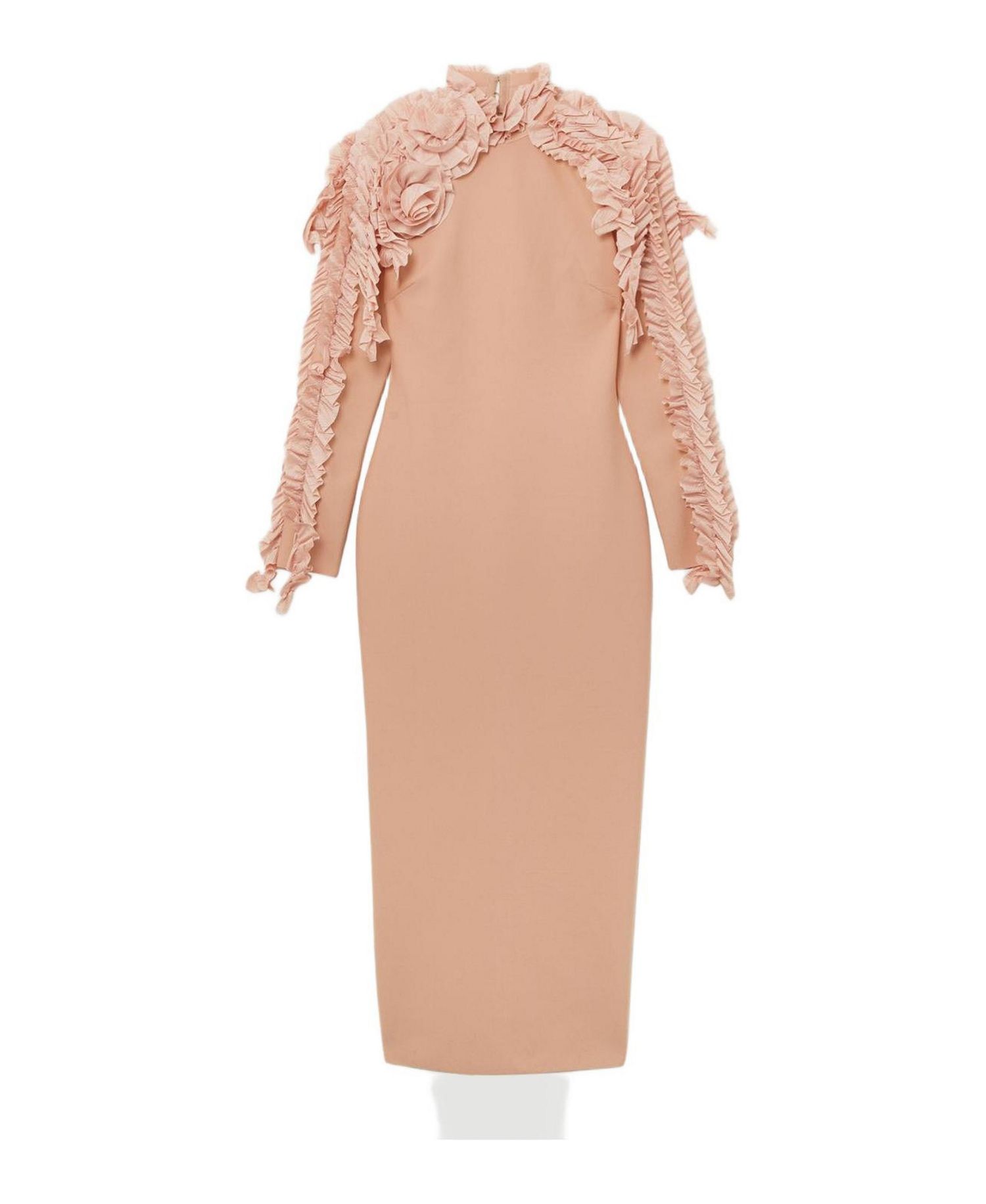 Women's Bandage Rosette Midi Detail Dress