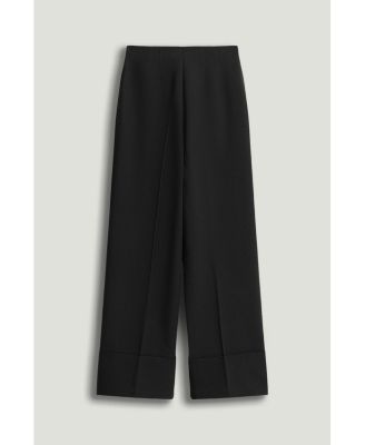 Women's Cuffed Wide-Leg Trousers