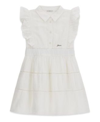 Girls' 7-16 Lurex Jacquard Muslin Dress