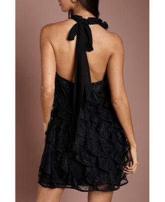 Women's Lace Frill Mini Dress