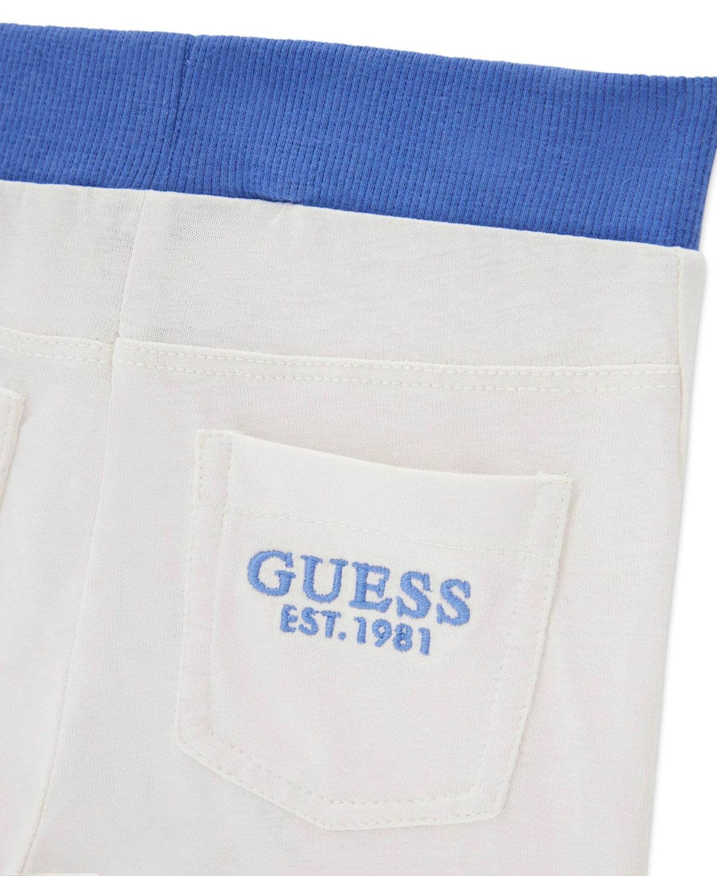 Комплект GUESS Short-Sleeve T-Shirt and Jersey Shorts, 2-Piece Set для мальчиков-малышей, цвет: Синий / Белый — фото 6