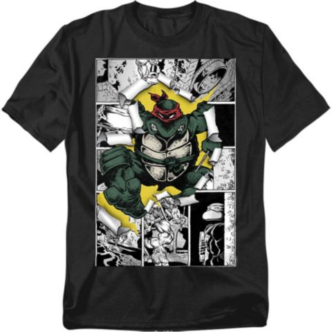Мужская футболка Teenage Mutant Ninja Turtles Big & Tall Leaping Panels, цвет: Чёрный
