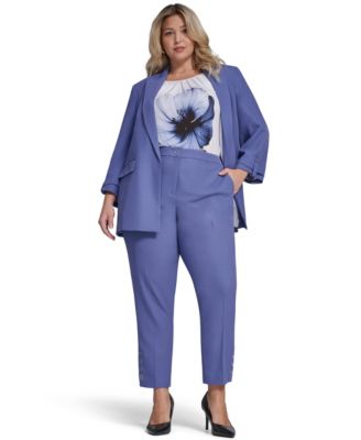 Plus Size Mid-Rise Slim Leg Pants