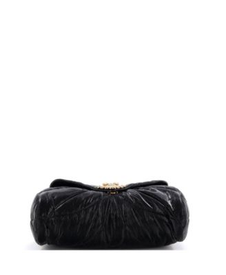 Devotion Soft Flap Chain Shoulder Bag Quilted Nylon