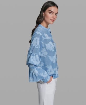 Women's Long-Sleeve Mock Neck Shirt