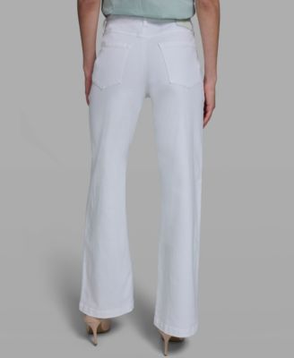 Women's Wide-Leg Mid-Rise Front Pocket Jeans