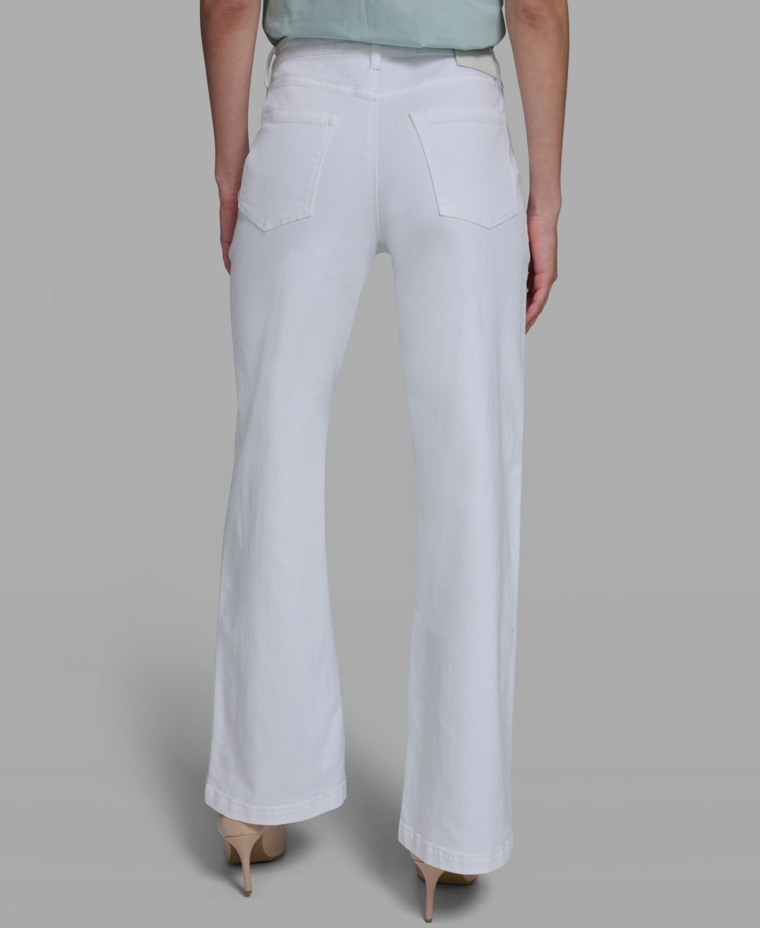 Women's Wide-Leg Mid-Rise Front Pocket Jeans