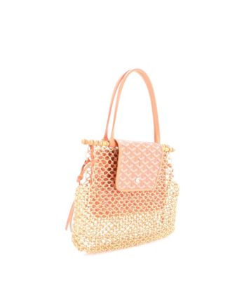 Aligre Bag Raffia Net with Coated Canvas