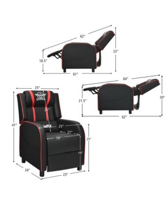 Massage Gaming Recliner Chair Racing Single Lounge Sofa Home Theater Seat