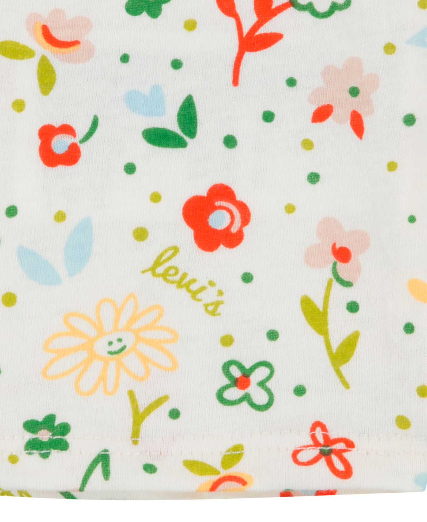 Детский комплект Levi's для девочки: футболка и сарафан-полукомбинезон, цвет: Белый — фото 5