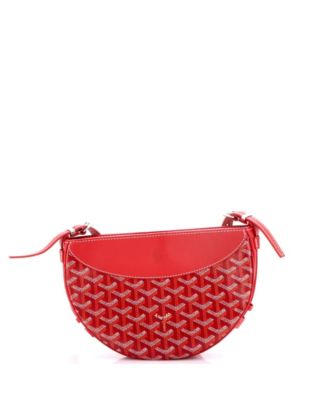 Hirondelle Shoulder Bag Coated Canvas and Leather