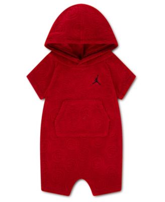 Baby Boys' Terry Hooded Smiley Short-Sleeve Romper
