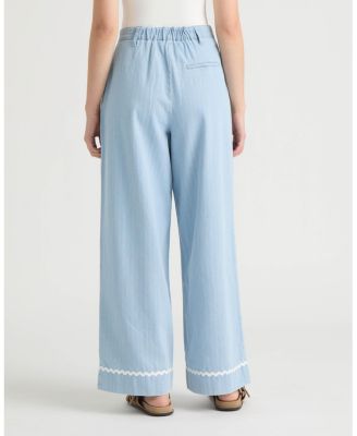 NVLT Women's Wide Leg Pleated Trousers