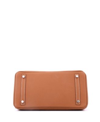 Birkin 30 Handbag Brown Togo with Palladium Hardware