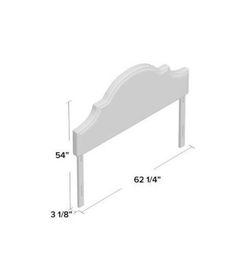 Elegant Camel Back Upholstered Headboard with Nailhead Trim