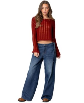 Women's Sagir Sheer Ladder Knit Top