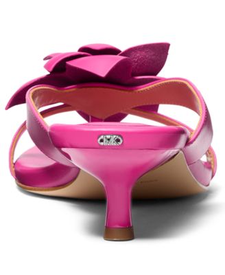 MICHAEL Women's Jacie Slip-On Kitten Heel Dress Sandals