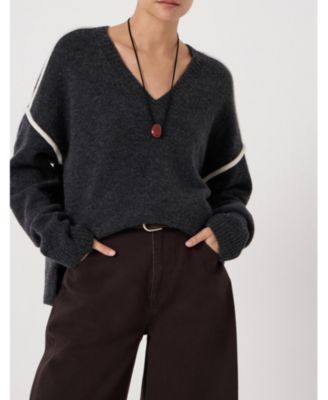 Women's Billie Wool Blend V Neck Sweater