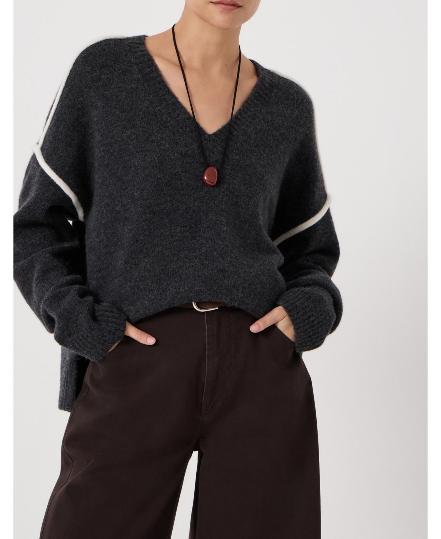 Women's Billie Wool Blend V Neck Sweater