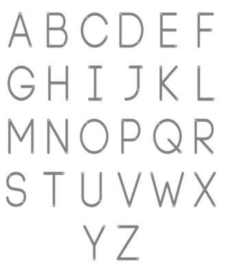 Sideways Initial Necklace in Sterling Silver