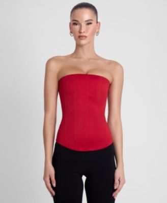 Women's Sphynx Satin Corset Top